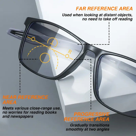 Mens Focusing multifocal glasses (+2)